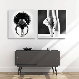 Canvas Wall Art: The Perfect Ballerina; 2 Panels (Total Size: 60"x30")