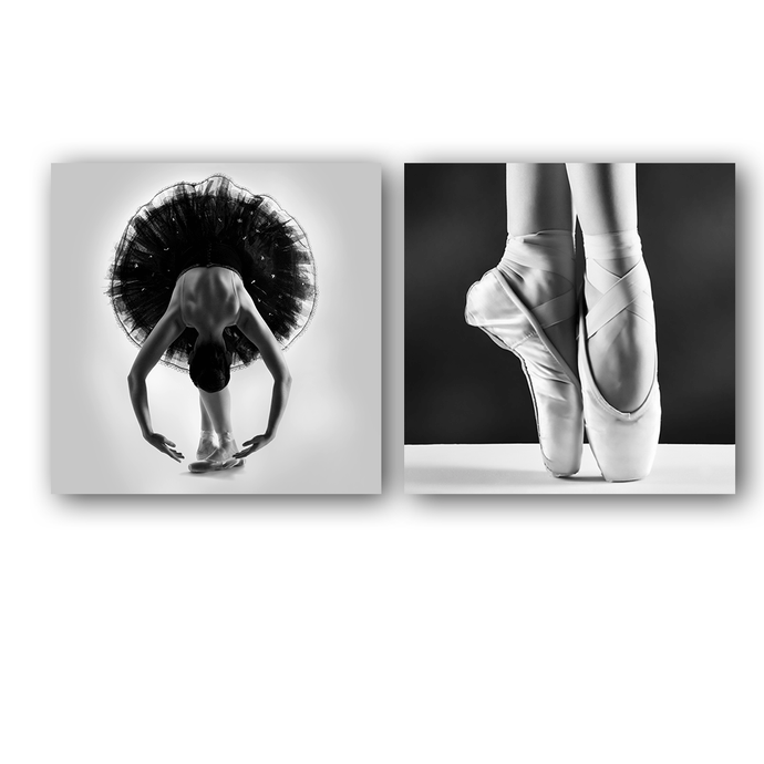 Canvas Wall Art: The Perfect Ballerina; 2 Panels (Total Size: 60