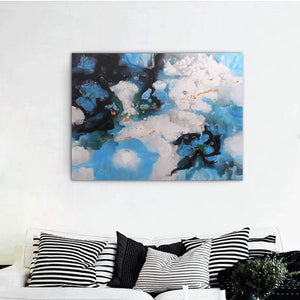 Canvas Wall Art: The Blue Lagoon Painting (48"x36")