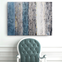 Load image into Gallery viewer, Canvas Wall Art: The Wall of Waves Abstract Painting (48”x36”)
