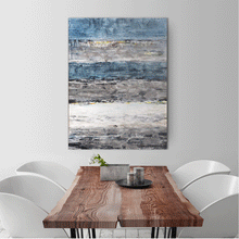 Load image into Gallery viewer, Canvas Wall Art: The Wall of Waves Abstract Painting (48”x36”)

