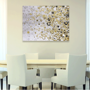 Canvas Wall Art: Circles of Life Painting (48"x36")
