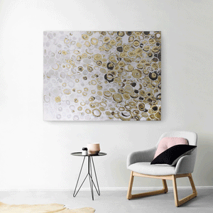 Canvas Wall Art: Circles of Life Painting (48"x36")