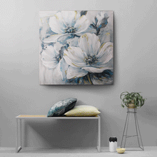 Load image into Gallery viewer, Canvas Wall Art: Forget Me Not Flowers Painting (36&quot;x36&quot;)
