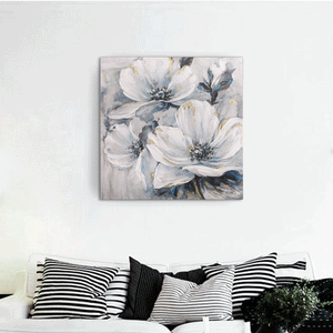 Canvas Wall Art: Forget Me Not Flowers Painting (36"x36")