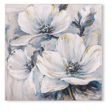 Load image into Gallery viewer, Canvas Wall Art: Forget Me Not Flowers Painting (36&quot;x36&quot;)
