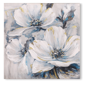 Canvas Wall Art: Forget Me Not Flowers Painting (36"x36")