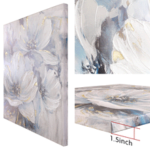 Load image into Gallery viewer, Canvas Wall Art: Forget Me Not Flowers Painting (36&quot;x36&quot;)
