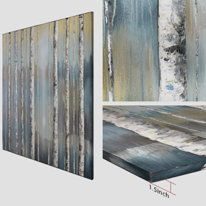 Canvas Wall Art: The Naked Forest Painting, 2-Panel Set ( Total Size: 60"x30)