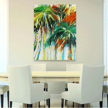 Load image into Gallery viewer, Canvas Wall Art: The Abstract Amazonian Palm Trees (36&quot;x48&quot;)
