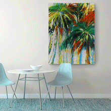 Load image into Gallery viewer, Canvas Wall Art: The Abstract Amazonian Palm Trees (36&quot;x48&quot;)
