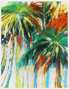 Canvas Wall Art: The Abstract Amazonian Palm Trees (36"x48")