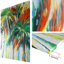 Load image into Gallery viewer, Canvas Wall Art: The Abstract Amazonian Palm Trees (36&quot;x48&quot;)
