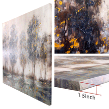 Load image into Gallery viewer, Canvas Wall Art: The Brushed Trees in the Forest Painting (48&quot;x32&quot;)
