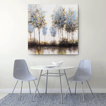 Load image into Gallery viewer, Canvas Wall Art: The Woods Reflection off the Lake, Abstract Painting (36&quot;x36&quot;)
