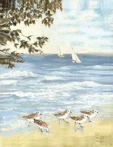 Canvas Wall Art: Calm and Peace by the Ocean Painting (36"x48")