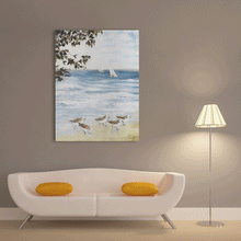Load image into Gallery viewer, Canvas Wall Art: Calm and Peace by the Ocean Painting (36&quot;x48&quot;)

