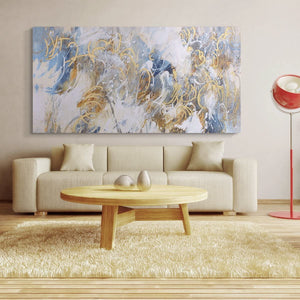 Canvas Wall Art: The Waterfall in Abstract Art Painting (60"x30")